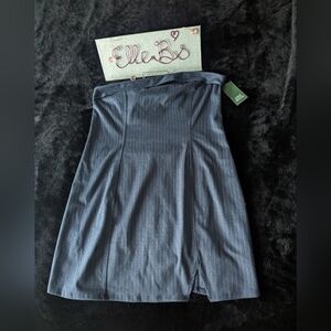NWT Wild Fable Navy Blue Pin Striped Dress L